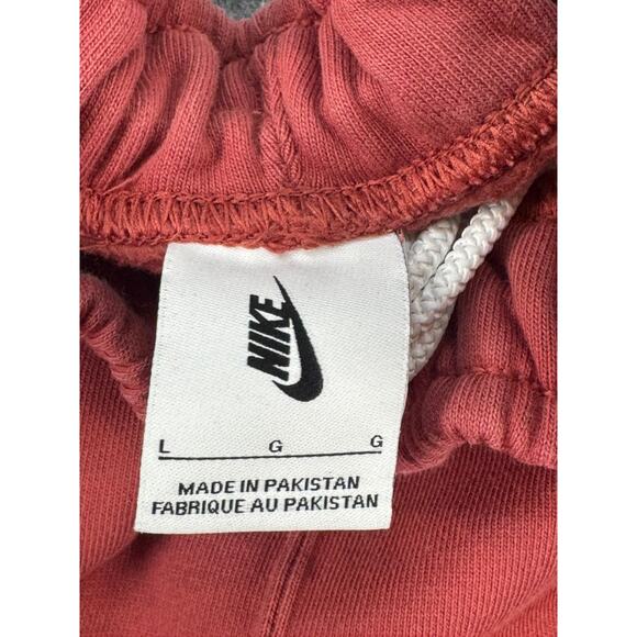 Nike Set Solo Swoosh Fleece Sweatshirt Sweatpants Canyon Rust Large - Picture 6 of 8